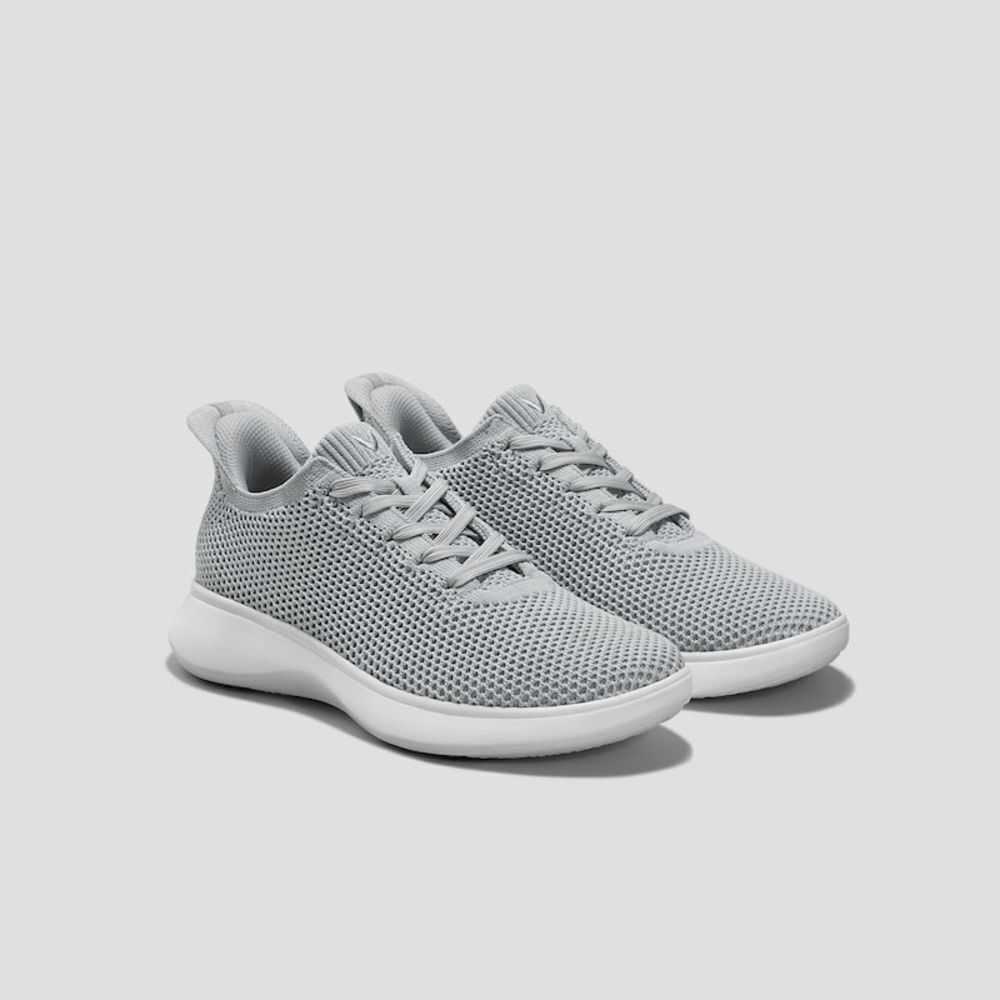 VIVAIA | Unisex Lace Up Sneaker Sliders (Urban) - Mesh in Light Grey | Men 10